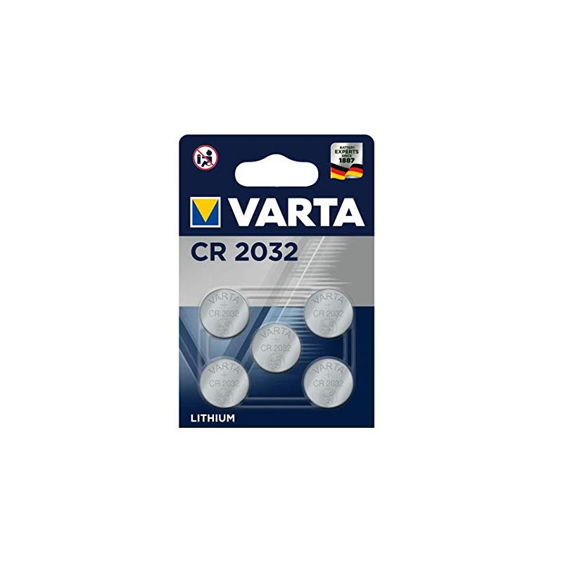 Blíster de 5 pilas de litio Varta CR2032
