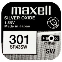 Maxell 301 SR43SW Silver...
