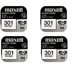 4 piles Maxell 301SR43SW...