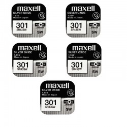 5 piles Maxell 301SR43SW...