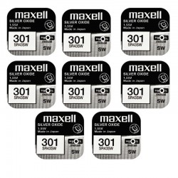 8 piles Maxell 301 SR43SW...