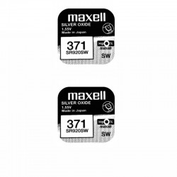 2 x Maxell 371 SR920SW 0% Mercure Oxyde d'argent Piles de Montre [Lot de 2]  : : High-Tech