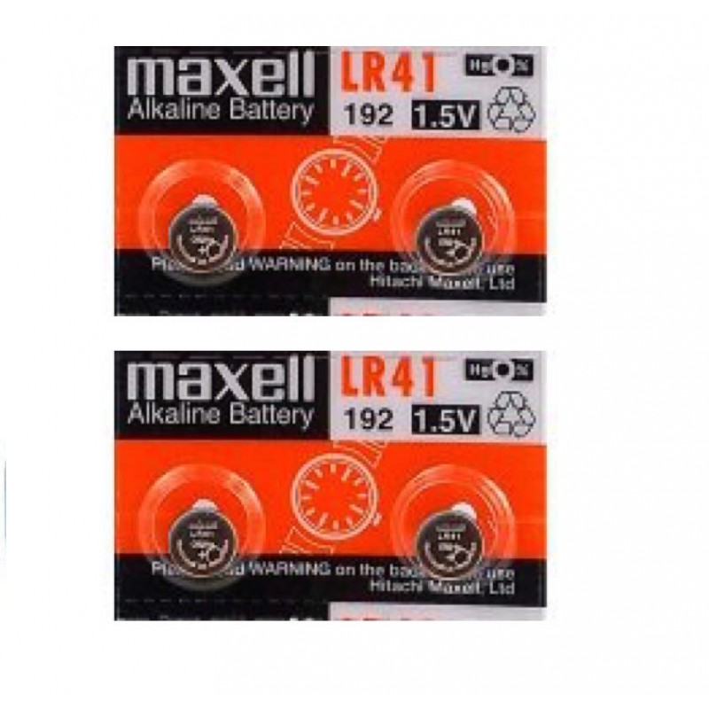 Maxell Lot de 10 piles alcaline LR41 AG3/G3A/LR736/LR41/L736/192