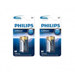 2 piles Philips CR123A...