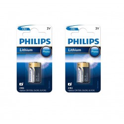 2 piles Philips CR2 lithium...