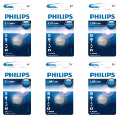 6 Piles Philips CR1616