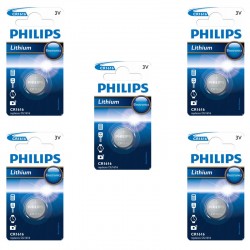 5 Piles Philips CR1616