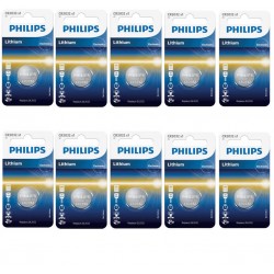 10 Piles Philips CR2032