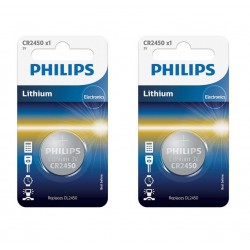 2 piles Philips CR2450
