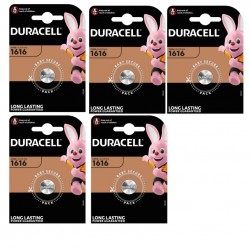 5 piles Duracell CR1616