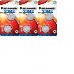 6 piles Panasonic CR2025