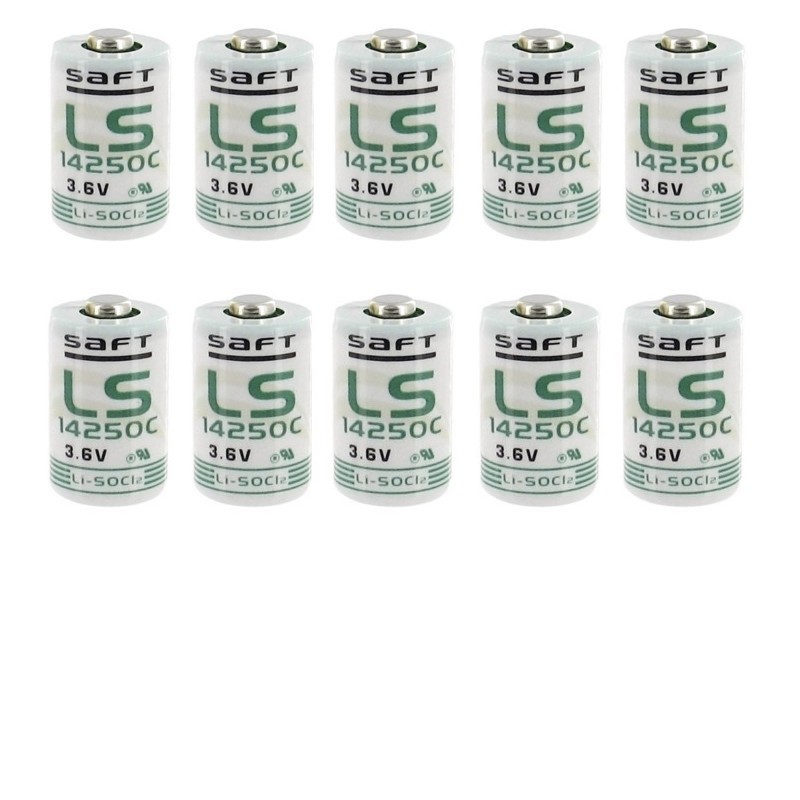 10 X Pile Lithium Saft LS14250 1/2AA 3,6Volt, 3,6V, Lithium-Thionylchlorid